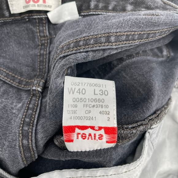 LEVI'S 501 Jeans 40WX30L Straight Leg Button Fly 100% Cotton Mens Denim Vintage - Picture 5 of 16